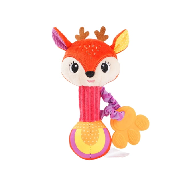 Sensory Development Grip Pillow Toy with Bell and Teether - Gentle Kneading Stick and Hand Cranked Design for Youngster Play, Safe Material Multifunctional Activity Aid