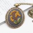 thumbnail image 4 of Coofit 4 Sets Embroidery Starter Kit Retro Flower DIY Sweater Necklace Pendant Necklace, 4 of 10
