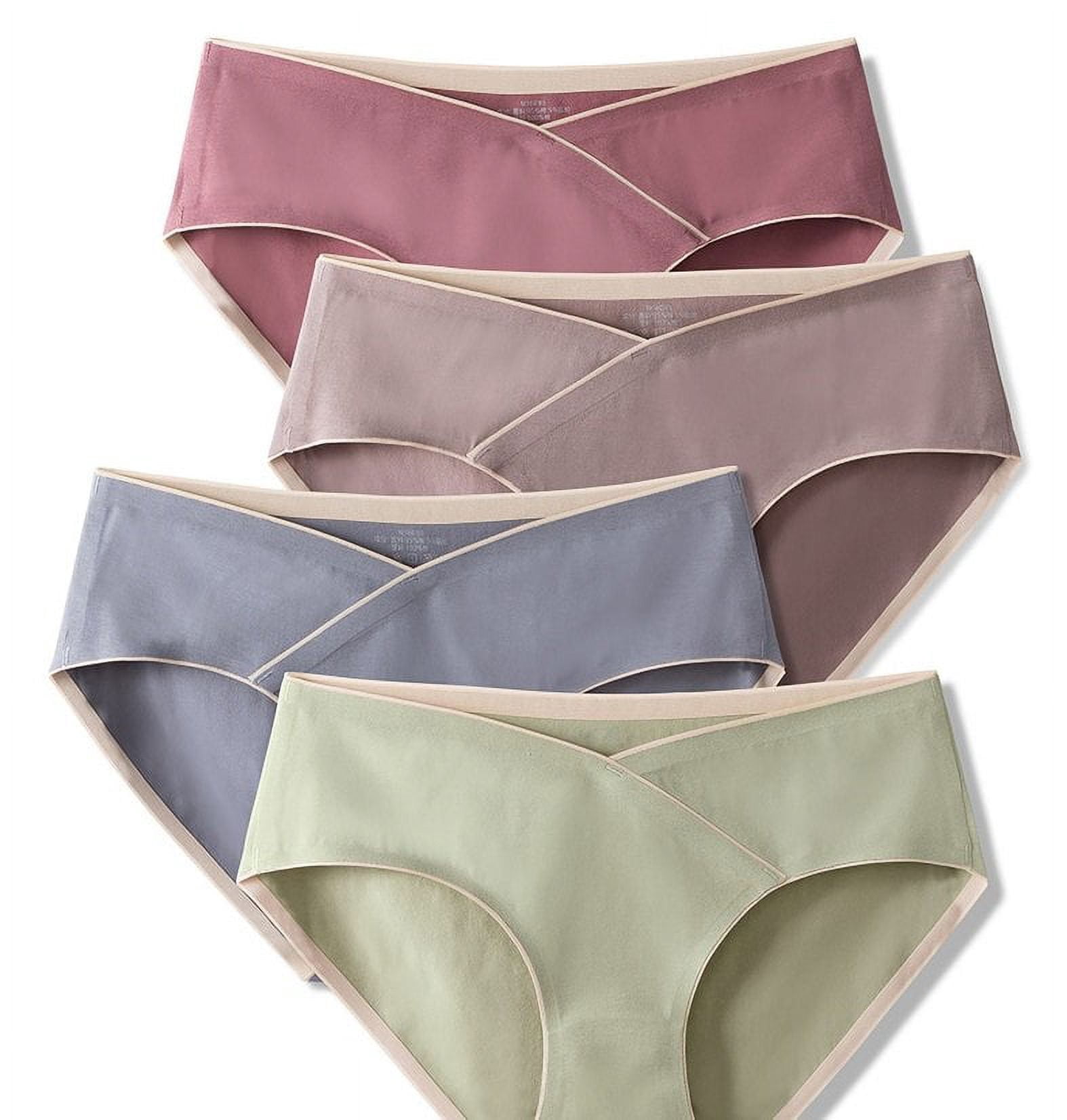 Culottes de Maternité pour Femmes en Coton sous le Ventre, Culottes Post-Partum, Lot de 5