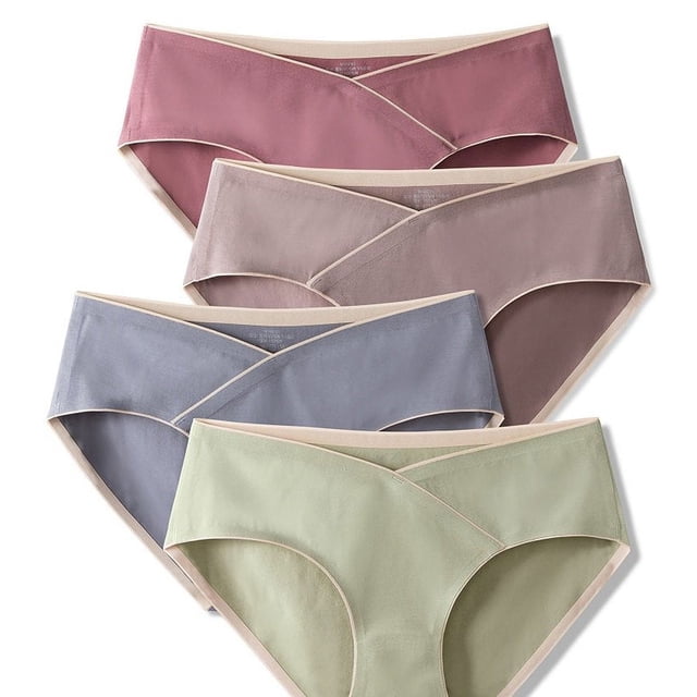OUSITAID Culottes de Maternité pour Femmes en Coton sous le Ventre Culottes Post-Partum Lot de 5