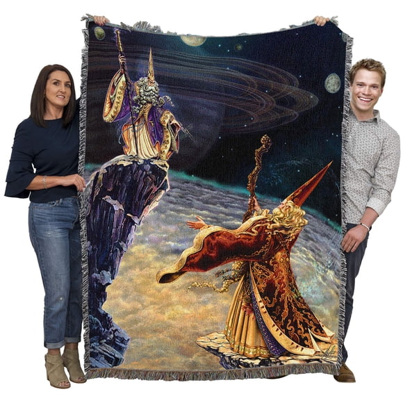 Pure Country Weavers Sorcery Wizard Blanket by Myles Pinkney - Gift Fantasy Tapestry Throw Woven from Cotton - Made in The USA (72x54)