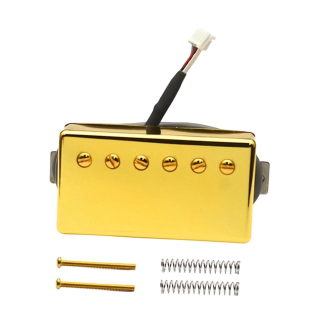 Xuanheng Alnico II Guitar Humbucker Pickup Easy to Install Sturdy Compact Replacement Gold 8.5K