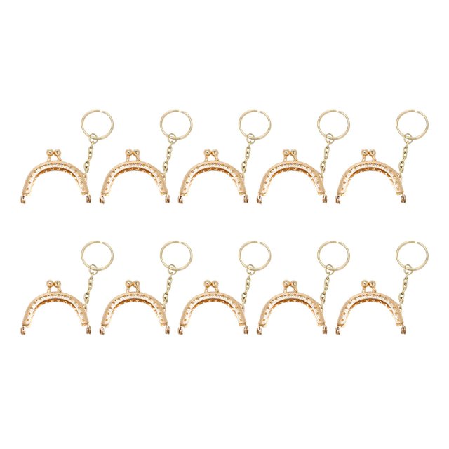 simhoa Sewing Wallet Kiss Clasp Lock Hardware Supplies Rose Gold