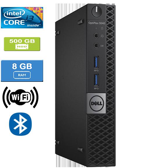 Refurbished: DELL 3040 MICRO Intel Core i3-6100T  3.20 GHz, 8GB, 500GB HDD, Win 10 Home