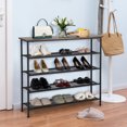 thumbnail image 3 of Gymax Shoe Rack 5-Tier Shoe Storage Organizer W/4 Metal Mesh Shelves for 16-20 Pairs, 3 of 10