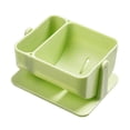 thumbnail image 1 of Maoww Plastic Makeup Sponge Bracket Washable Reusable Wall-mounted Self-adhesive 2 Compartment Rotating Puff Draining Holder Green, 1 of 8