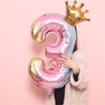 thumbnail image 1 of Crown Number Foil Balloons Number Ballon Happy Birthday Party Decoration 32 Inch, 1 of 2