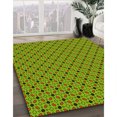 thumbnail image 3 of Ahgly Tapis Rond Lavable en Machine Intérieur Transitionnel Brun Bronze Foncé, 6 Pieds Rond, 3 of 7