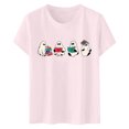 thumbnail image 3 of LUOGENLI T-shirts pour Femme pour Femmes T-Shirt à Manches Courtes à Imprimé Floral à la Mode pour Célébration de Jour / Haut à Col Rond T-shirts pour Femmes T-Shirt Graphique Fête de la Saint-Patrick S, 3 of 3