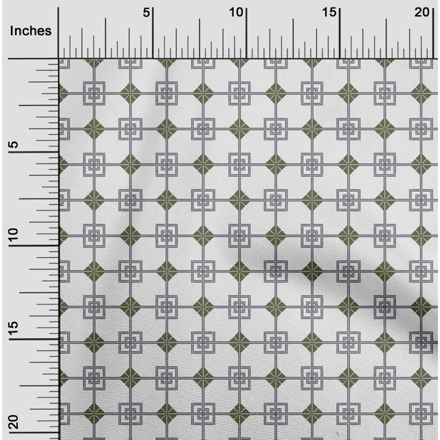 oneOone Cotton Flex Fabric Square & Triangle Geometric Print Fabric BTY 40 Inch Wide