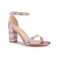 thumbnail image 1 of BLISSFUL STEP Women's Shoes Ankle Strap Open Toe Block Heel Glitter Party Sandals Colorful 7, 1 of 7