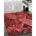 thumbnail image 3 of Ahgly Company Tapis d'Intérieur Lavables en Machine, Ronds, Rouges, Tomates Transitionnelles, Ronds de 4', 3 of 7