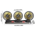 thumbnail image 3 of Car USB Triple Head Fan - 360° Adjustable, 12V/24V Compatible, Silent Cooling for Trucks/SUVs/RVs (Black), 3 of 3