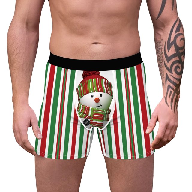 FAROOT Men? s Underpants Cartoon Patterns Print Middle Waist Boxer Briefs