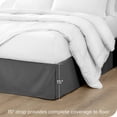 thumbnail image 2 of Bare Home Jupe de Lit Double Brossage - Premium 1800 Collection - Retombée de 15 Pouces - Très Grand Simple, Gris, 2 of 4