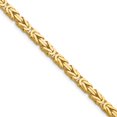 thumbnail image 1 of 14k Yellow Gold 18 Inch 4mm Byzantine Link Chain Necklace Pendant Charm, 1 of 9