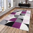 thumbnail image 2 of Lbaiet CH688Z23 Alaiya Geometric 2 x 3 ft. Scatter Rectangle Area Rug, Purple, White, Gray & Black, 2 of 4