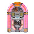 thumbnail image 2 of Arkrocket Athena Mini Jukebox / Tabletop CD Player / Bluetooth Speaker / Radio / USB and SD card Player with Retro LED Lighting System (Pink White), 2 of 5