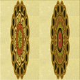 thumbnail image 1 of Ahgly Company Tapis d'Intérieur Lavable à la Machine, Carré, Transitionnel, Brun Biscuit Foncé, Tapis de Zone, 5 Pieds Carré, 1 of 7