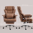 thumbnail image 3 of HOMCOM 400LBS Heated Massage Office Chair, Executive Office Chair, Brown, 3 of 10