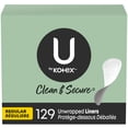 thumbnail image 1 of U by Kotex Lightdays Liners, Regular, Fragrance-Free 129 count, 1 of 8