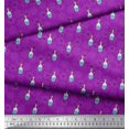 thumbnail image 2 of Soimoi Purple polyester Crepe Fabric Spider,Web & Vintage Bottle Print Sewing Fabric Yard 52 Inch Wide, 2 of 3