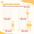 thumbnail image 4 of PawHut 30"- 45" Extra Wide Dog Gate with Double Locking System White, 4 of 10