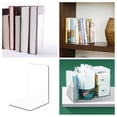 thumbnail image 1 of Thickened Transparent Acrylic L Shaped Bookend for Sturdy Desk Book Storage and Display Support Holder Organizer, 1 of 6