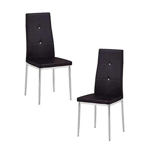 Best Master Furniture T246 Upholstered Dining Chair, Black