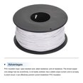 thumbnail image 3 of Uxcell 30AWG Stranded Wire Hookup 50M/164ft White, Electrical Wire UL1007 Spool, 3 of 6