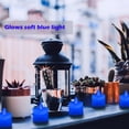 thumbnail image 4 of 24 Packs Flameless Blue Tea Lights for Birthday Party Decoration Battery Operated, 4 of 7
