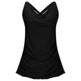 thumbnail image 3 of Bigersell Maillots de Bain une-Pièce à Jupe pour Femmes, Maillot de Bain Portefeuille à Nouer devant, Robe de Bain Tendance 2025 Nouvelle à Volants, Style SW-48, Noir, P, 3 of 9