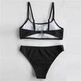 thumbnail image 4 of WEIYLL Swimsuits for Girls Sport High Waist Summer Beach Rash Guard Solid Color Toddler Swimwear 2 Pcs for, 4 of 7