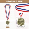 thumbnail image 2 of Uxcell  Tournament Award Medals with Ribbons, Winner Medals Prizes for Competitions Sports Party Gold, 2 of 7