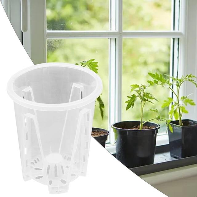 Clear Plastic Orchid Pots With Holes Transparent Flower Pot Succulents Plant