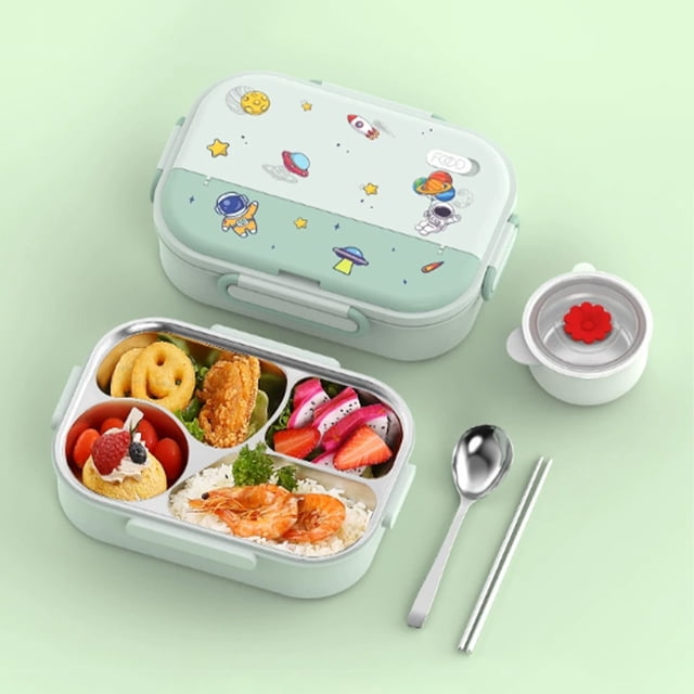 BAOPAI Boîte à Lunch Isolée en Acier Inoxydable 316 de Qualité Alimentaire avec Séparateurs de Compartiments pour le Rangement de Repas Frais Grande Capacité pour le Travail, le Bureau, l'Extérieur