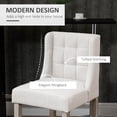 thumbnail image 4 of HOMCOM Tabourets de Comptoir Modernes Chaises de Comptoir Rembourrées Ensemble de 2 Beige, 4 of 10