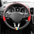 thumbnail image 2 of FH Group Universal Spectrum Microfiber Leather Steering Wheel Cover Red/Black for Cars Trucks SUVs, 2 of 6