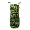 thumbnail image 1 of Fridja Robe Courte Plissée Style Européen et Américain à Imprimé Léopard, Dos Nu, Robe, 1 of 3