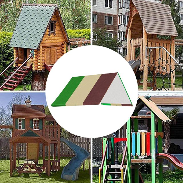 thinsony Toit de Remplacement pour Balançoire Imperméable Tente Pare-Soleil Vert Beige Café