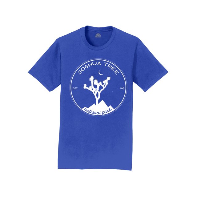 Gravity Outdoor Co. Joshua Tree Mens T-Shirt - White Logo - Royal - Large