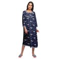 thumbnail image 1 of Moomaya Chemise de Nuit Boutonnée en Coton Imprimé pour Femmes, Robe de Nuit d'Allaitement, 1 of 5