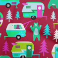thumbnail image 1 of oneOone Tissu Velours Rouge Matériel de Robe de Camping Randonnée Tissu Imprimé Tissu au Mètre 58 Pouces de Large, 1 of 4