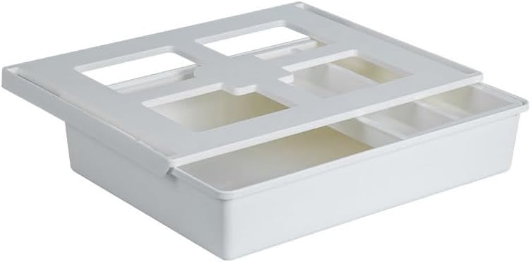 Under Desk Drawer, Self-Adhesive Under Desk Drawer, desk with drawers, drawer organizer, Plastic office desk accessories, desk with drawers, Hidden desk Organizer (Large White)