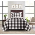 thumbnail image 1 of Mainstays Ensemble courtepointe et drap-housse légers tout-en-un - 5pièces, 1 PL/XL, Buffalo Check, 1 of 14