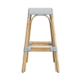 thumbnail image 4 of Butler Specialty Company Robias Rectangular Rattan 30" Bar Stool - White & Blue, 4 of 6