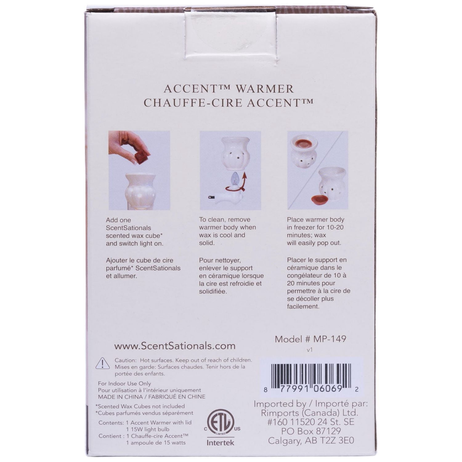 Réchauffeur de cire Accent de ScentSationals - Lante