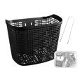 thumbnail image 3 of S SERENABLE Bike Basket Bike Storage Basket with Strut Rainproof Front Frame Bike Basket Bike Hanging Basket for Mountain Bikes Shopping , Black Short strut, 3 of 9
