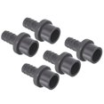 thumbnail image 1 of Unique Bargains UPVC Reducer Pipe Fitting 20mm OD 13mm Barbed, 5 Pack Straight Coupling Adapter Connector, Grey, 1 of 5
