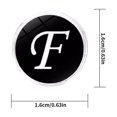 thumbnail image 2 of pitrice 1 Pair Men's Letter Cufflink Wedding Formal Initial Alphabet Stainless Steel Cufflink, Letter F, 2 of 9